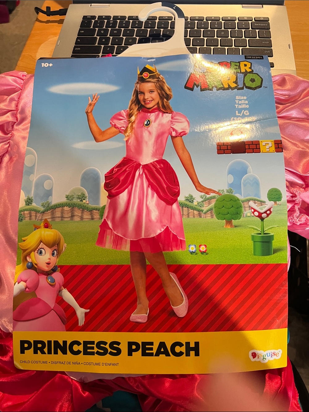 Process peach dress and crown  10-12 new